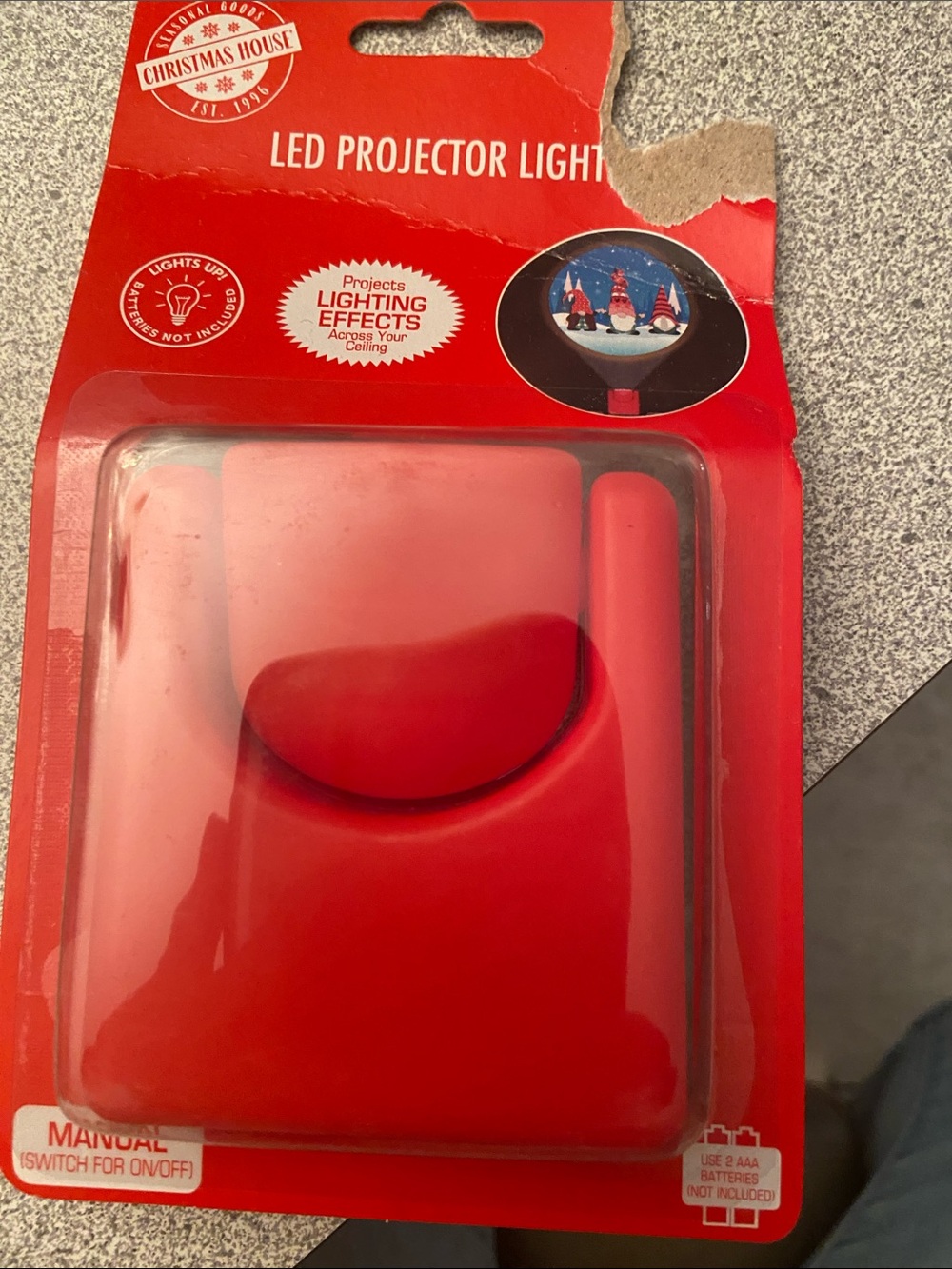 LED Projector Light - Red -Christmas